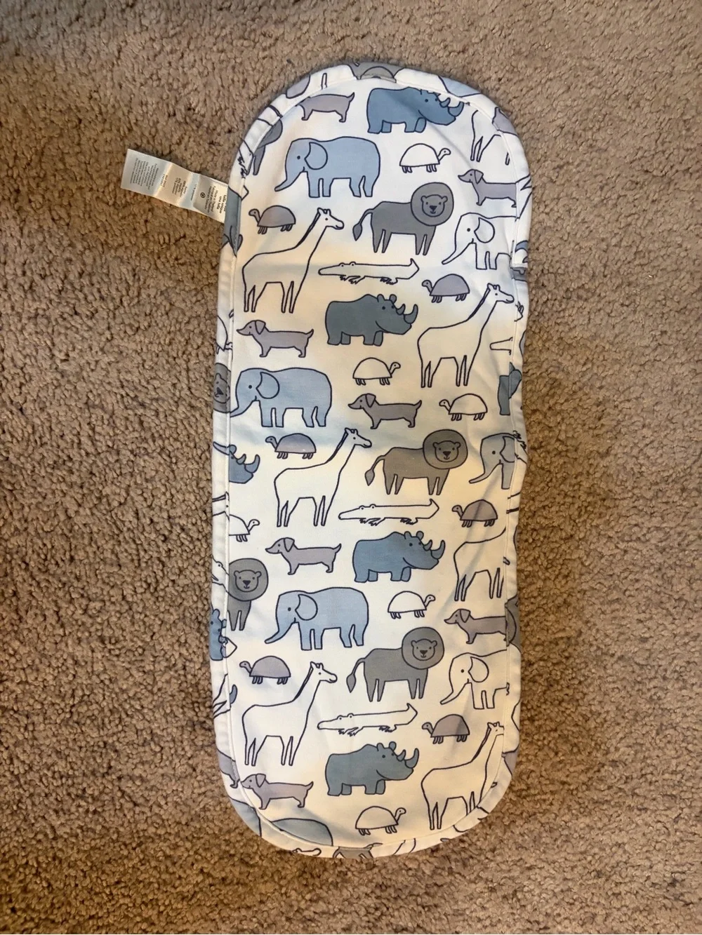 Carter's Blue & Gray Safari Animal Bib